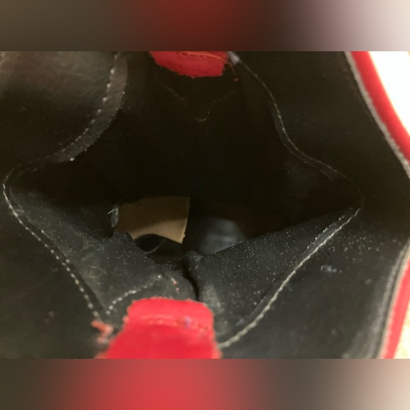 Women’s Cowgirl Red Silver Trim Western Slouch Ankle Size 7 - Picture 10 of 14